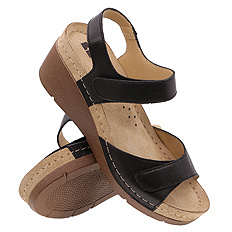 Sandały damskie profilaktyczne na rzepy