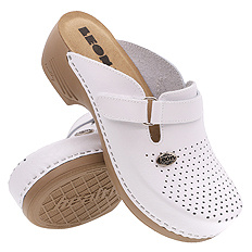 Klapki medyczne damskie wysokie profilaktyczne na rzep