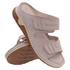 Klapki damskie profilaktyczne na rzepy wrażliwe stopy