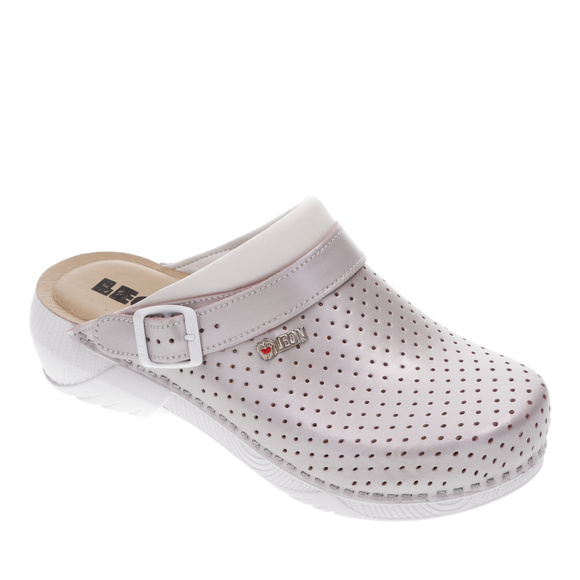 Klapki medyczne damskie wysokie profilaktyczne z paskiem