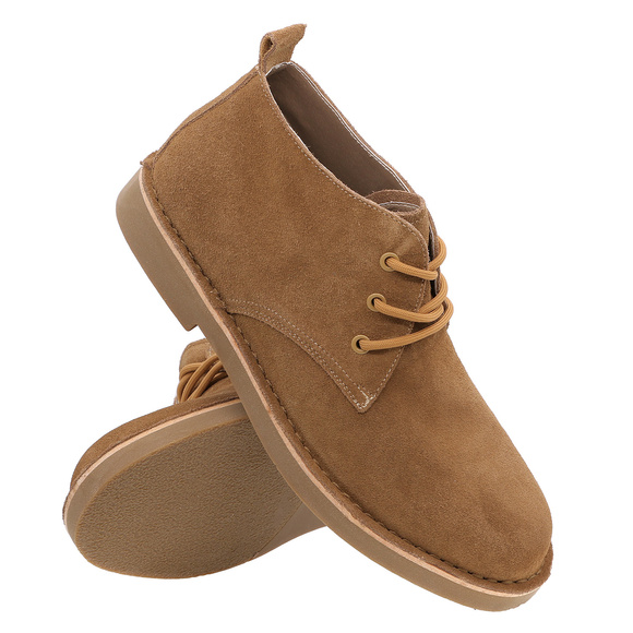 Trzewiki męskie zamszowe