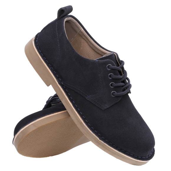 Półbuty męskie zamszowe