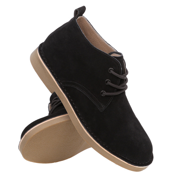 Trzewiki męskie zamszowe