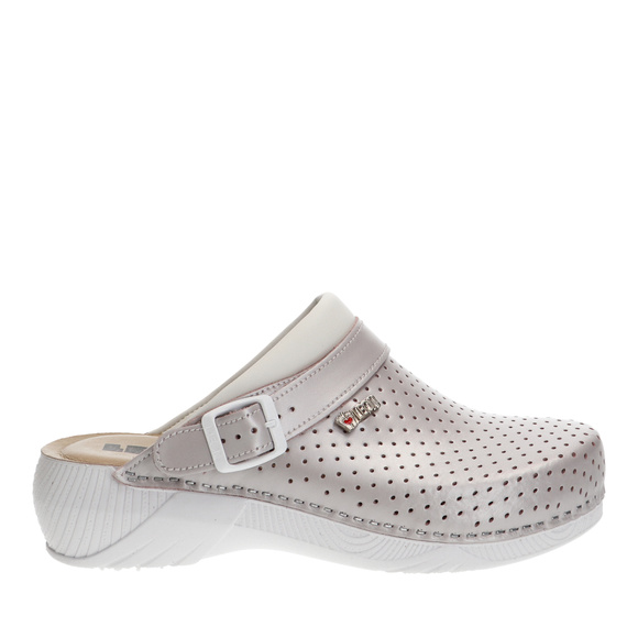 Klapki medyczne damskie wysokie profilaktyczne z paskiem