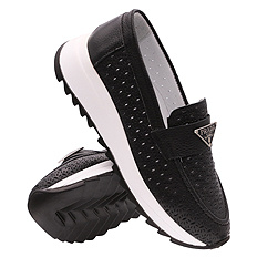 Obuwie damskie skórzane ażurowe mokasyny