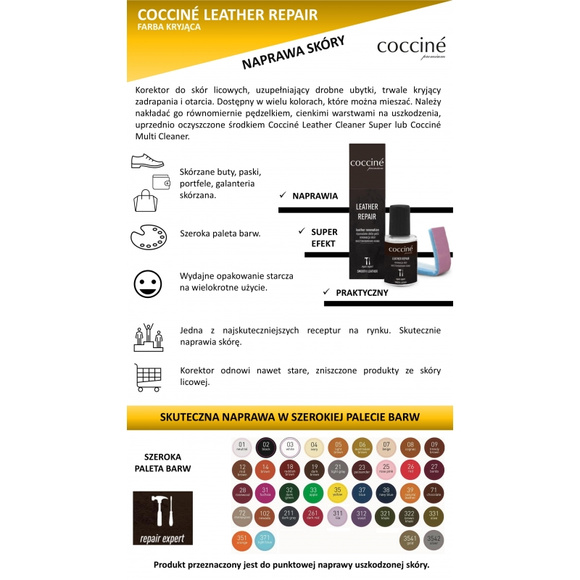 COCCINE Korektor reparator do skóry brąz