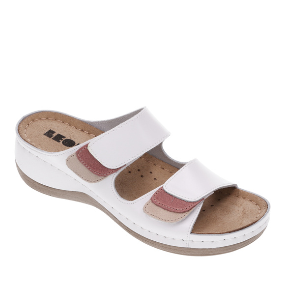 Klapki damskie casual profilaktyczne na rzepy